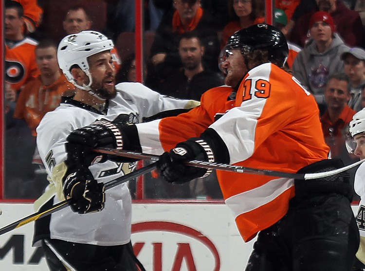 Pittsburgh and Philadelphia renew their heated rivalry in the first round of the NHL playoffs. (Bruce Bennett/Getty Images) 