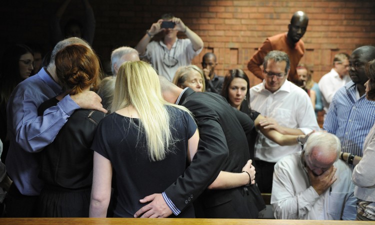 Pistorius Family in Courtroom