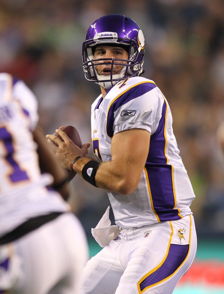 Christian Ponder will start his first game this Sunday against the Super Bowl Champion Green Bay Packers. (Otto Greule Jr/Getty Images)