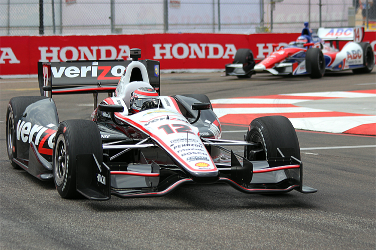 Penske's Will Power topped the timesheets in Friday's practice for the 2013 IndyCar Honda Grand Prix of St. Petersburg. (James Fish/The Epoch Times)