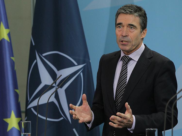 NATO Secretary General Anders Fogh Rasmussen told the media that it was of 'utmost importance' to continue military operations in Afghanistan. (Sean Gallup/Getty Images)