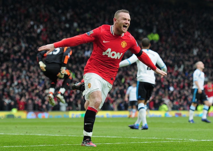 Manchester United's Wayne Rooney was the difference-maker as the Red Devils gained a measure of revenge over Liverpool. (Shaun Botterill/Getty Images) 