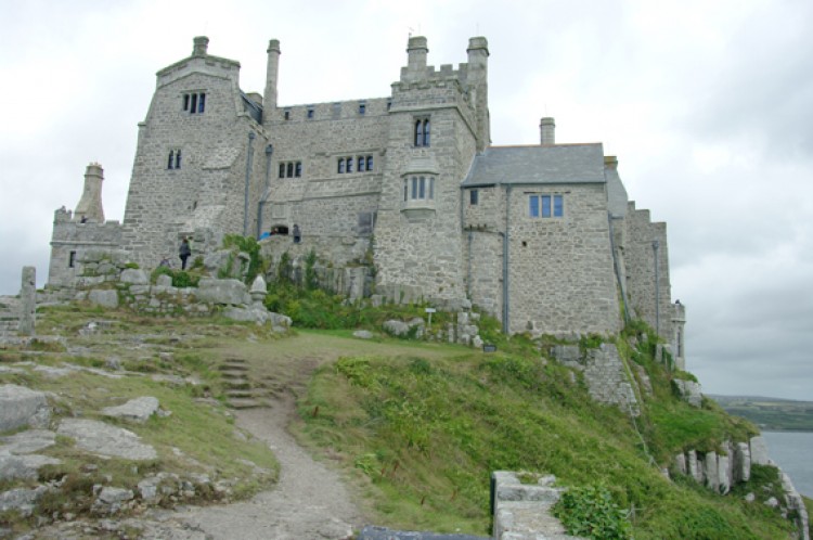 The impressive granite castle of St Michael's Mount towering above the sea. (Trevor Piper/Epoch Times)