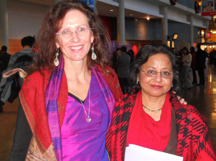 Artist Sabine Ellen and artist Najma Kausar