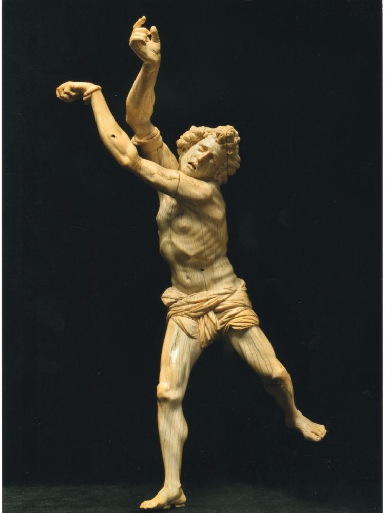 IMPRESSIVE IVORY: The Saint Sebastian by Jacobus Agnesius is a rediscovered masterpiece and is very large for an ivory sculpture. (Maggie Nimkin)