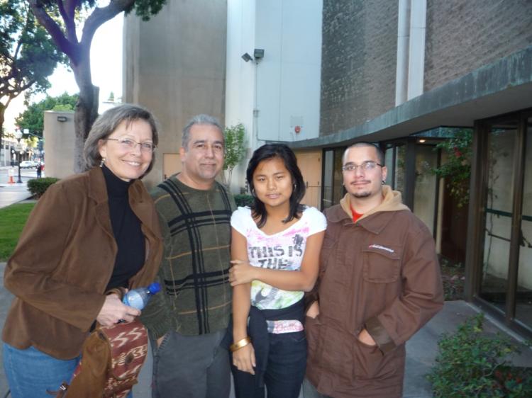 (L-R) Mrs. Maldonaldo, Mr. Maldonaldo, a human resource director, Ivy, adopted daughter from Mongolia, and son, Eli, found a vision of peace in the show. (The Epoch Times)