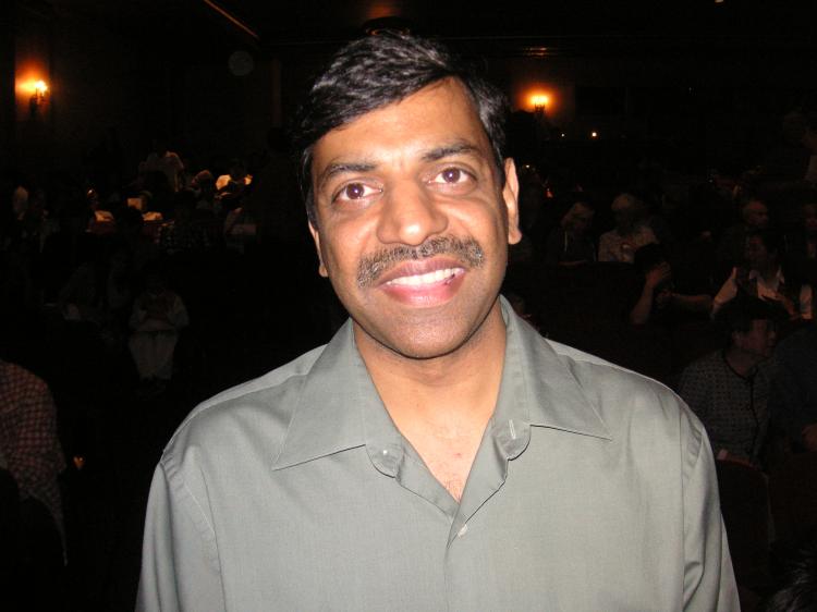 Sanjiv Patel, a psychologist in Fairlawn, Pennsylvania at the DPA show on August 10 in New Brunswick, NJ. (Cary Dunst/ The Epoch Times)