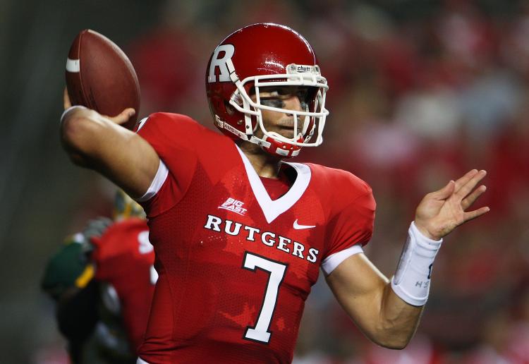 Rutgers quarterback Tom Savage didn't receive the protection needed from his offensive line this season. (Andrew Burton/Getty Images)