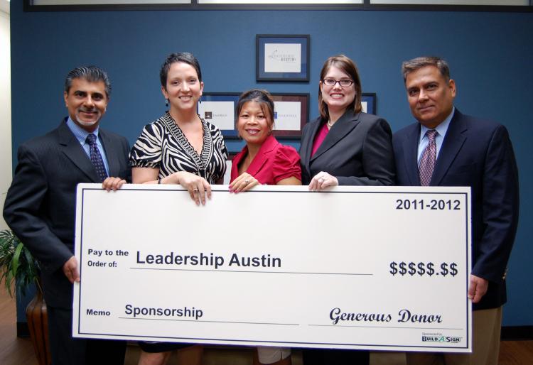 LEADERS: L-R, Ali Khataw, Chairman of AAACC, Heather McKissick (CEO of Leadership), Suzanha Nguyen Pena (Chair Elect AAACC), Karen Boyer (Executive Director of AAACC), and Naushad Hirani (Chairman of AAACC Education). (Angel Zhou/The Epoch Times)