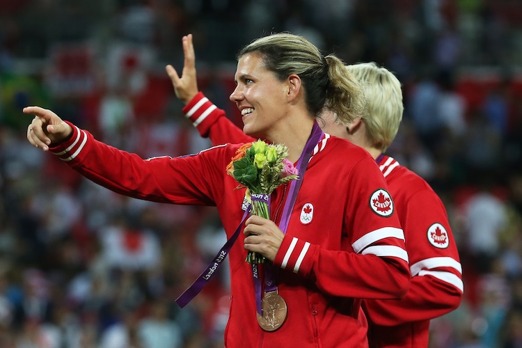 Christine Sinclair led the Canadian women's soccer team to a bronze medal at the London 2012 Olympics. (Julian Finney/Getty Images)