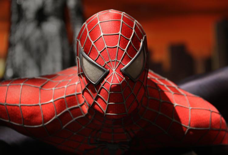 The Spider Man costume worn by actor Tobey Maguire designed by James Acheson. The Hollywood Reporter's Heat Vision Blog listed British actor Jamie Bell as the first among potential candidates to replace Tobey Maguire as Spider-man. (Stan Honda/Getty Images)