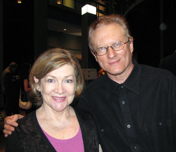 Theatre director Mr. Carpenter (R) and actor friend Ms. Brown (L) enjoyed the portrayal of traditional Chinese culture in Shen Yun's Friday night show in Sydney. (The Epoch Times)