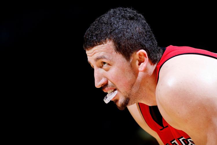 A nose injury to Hedo Turkoglu could severely handicap the Toronto Raptors push to the playoffs after they lost all-star Chris Bosh. (Kevin C. Cox/Getty Images)
