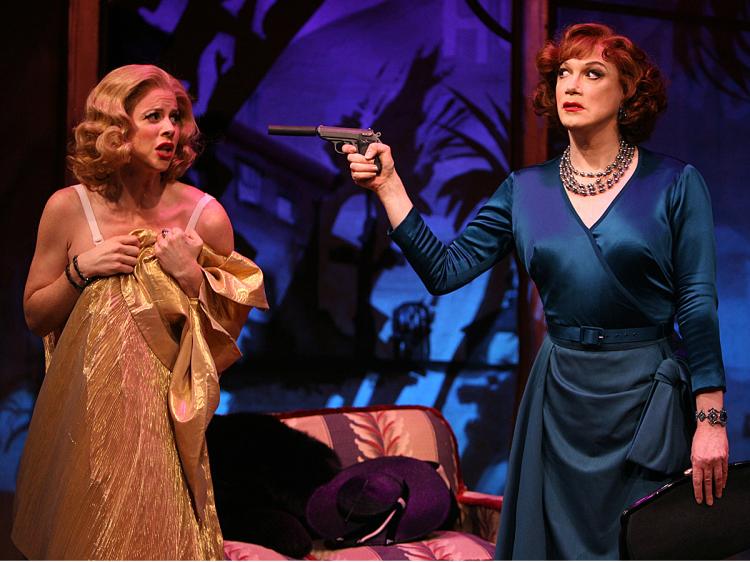ZANY FUN: (L-R) Sarah Rafferty and Charles Busch in a scene from MCC Theater's production of 'The Third Story.'  (Joan Marcus)