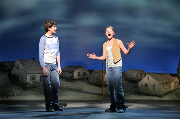 13 year-old Evan (Graham Phillips)and his new friend Patrice (Allie Trimm) in the new musical