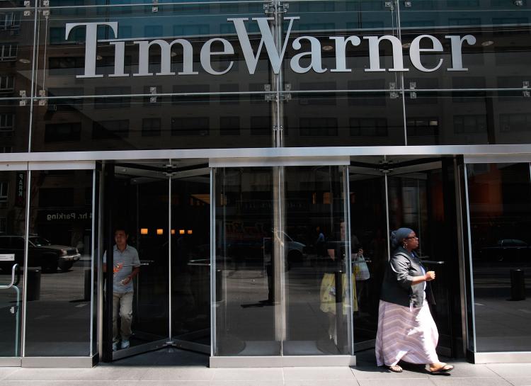 The entrance of The Time Warner Center in New York City is seen on Aug. 6, 2008.  (Chris Hondros/Getty Images)