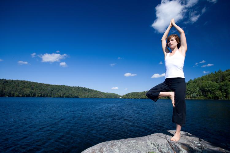 TREE POSE: A good exercise to improve one's balance.  (Photos.com)