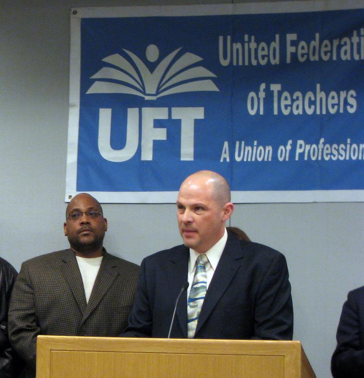PROMISE UNFULFILLED: President of UFT Michael Mulgrew thinks changes should be made to the charter school law.  (Stephanie Lam/The Epoch Times)