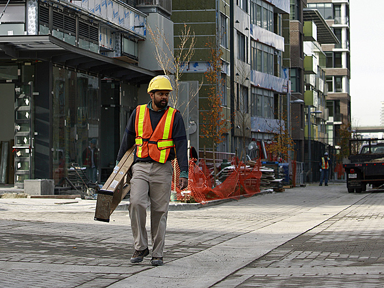 File photo showing a construction site in Vancouver, British Columbia.