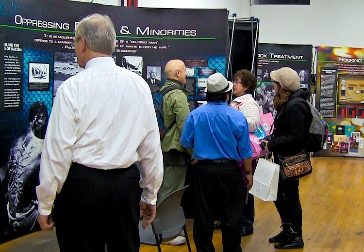 Visitors flock to 368 Broadway for an exhibit exposing some abuses in the psychiatry industry.  (Citizens Commission on Human Rights)