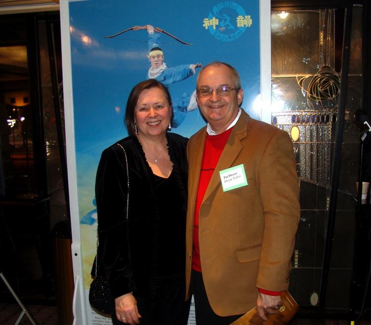 Pat Dwyer owner of a Volvo dealership, and his wife Chris at the Shen Yun Performing Arts at the Detroit Detroit Opera House.   (Charlie Lu/The Epoch Times)