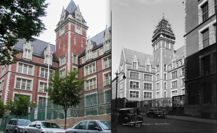 Now & Then: The landmarked Wadleigh Secondary School for the Performing & Visual Arts in Harlem 