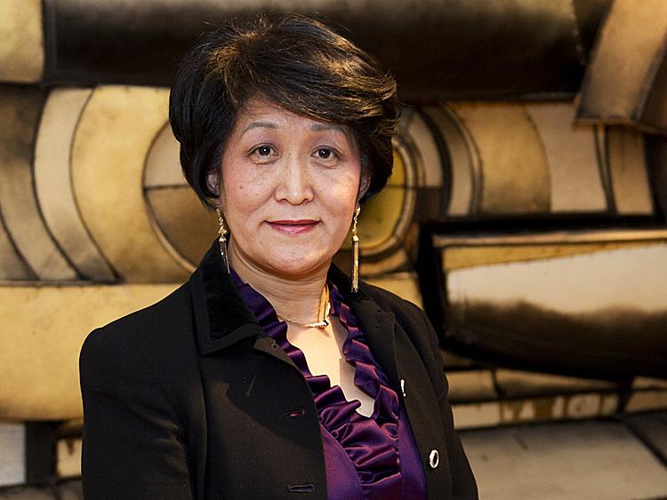 Wenyi Wang pictured in the lobby of Lincoln Center in New York on January 16, 2011. (Dai Bing/Epoch Times Staff)