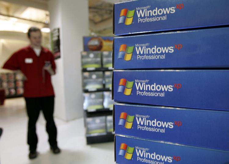 FAREWELL XP: Days are numbered for Windows XP, an operating system which came out in 2001.  (Justin Sullivan/Getty Images)