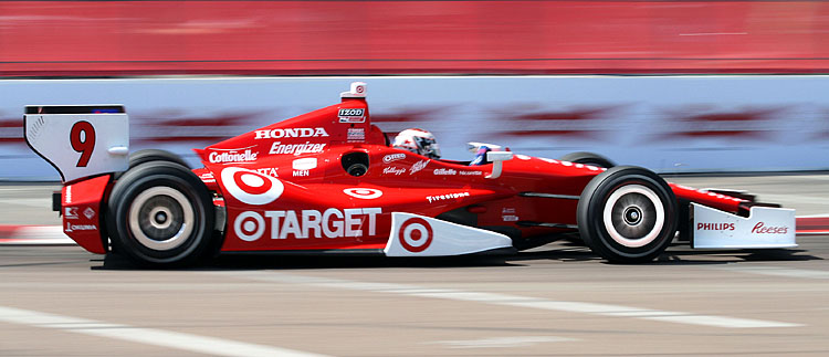 Scott Dixon's Target-Ganassi Dallara-Honda was fastest at Tuesday's IndyCar test at Texas Motor Speedway. (James Fish/The Epoch Times) 