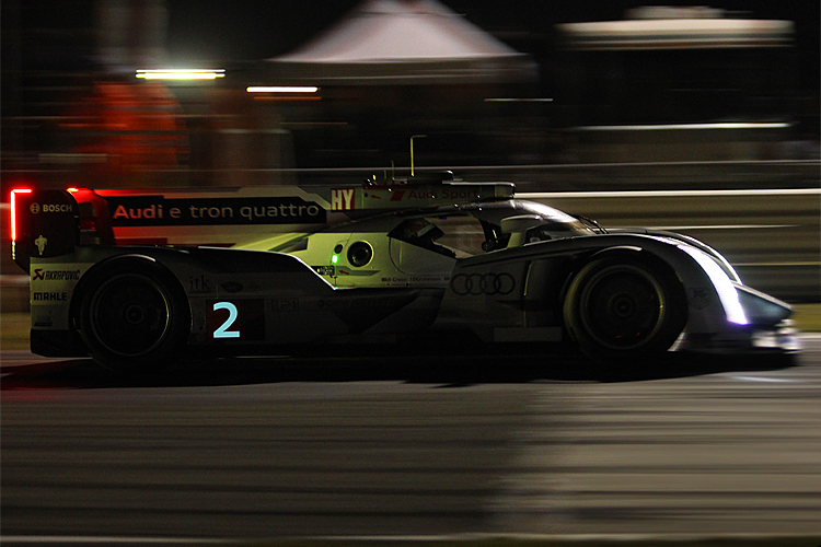 Tom Kristensen turned in the fastest lap in night practice for the Twelve Hours of Sebring Thursday. (James Fish/The Epoch Times)