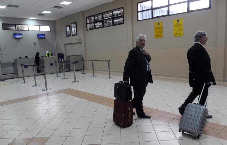 Rabat airport on May 11, 2010 is almost deserted. Eight airports on Morocco's north and west coasts, including Rabat and Casablanca, were shut down, the first time the cloud of ash that has caused air traffic chaos in Europe over the past month has affected north Africa's airspace. (Abdelhak Senna/AFP/Getty Images)