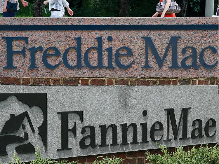 Fannie Mae headquarters (Karen Bleier/AFP/Getty Images) and Freddie Mac headquarters (Paul J. Richards/AFP/Getty Images)