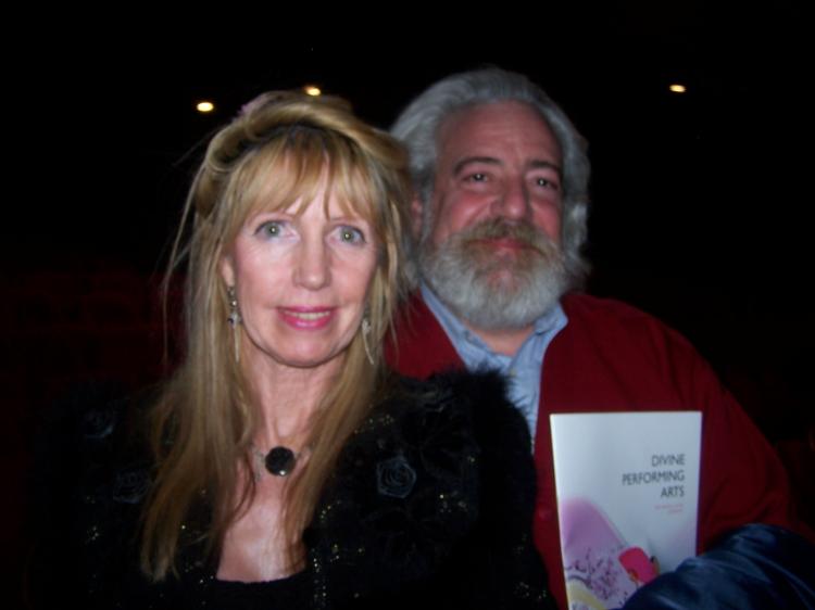 Mr. Etienne Fleurent and friend and tennis partner Mrs. van Krunkelsven in the foyer of the venue. (The Epoch Times)