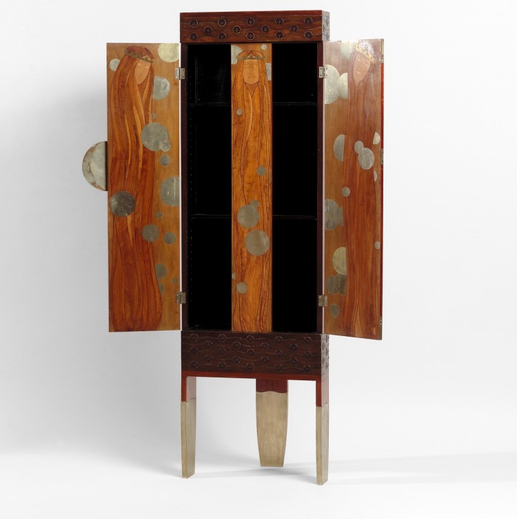 The enchanted princesses, corner cabinet, 1900, Koloman Moser (designer.) (Courtesy of a private collection, Portola Valley, California)