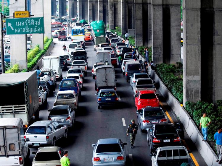A traffic jam in Bangkok, Thailand. (Andy Nelson/Stringer/Getty Images)