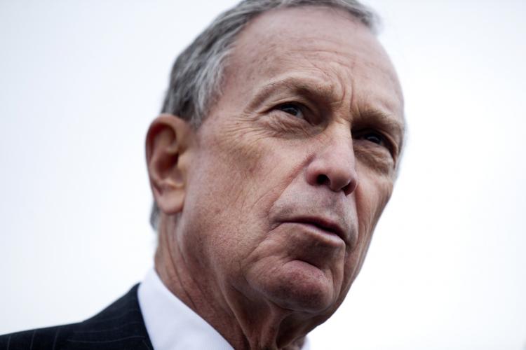 Mayor Michael Bloomberg speaks during a press conference on Capitol Hill on March 15 in Washington. In a poll released Wednesday, Bloomberg received his lowest approval ratings yet in his three terms as mayor.  (Brendan Smialowski/AFP/Getty Images)