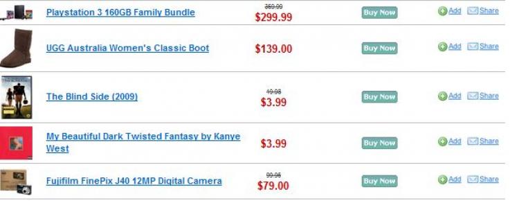 Black Friday ads from TGIBlackFriday.com show deals that can also be bought online. (Screenshot from http://tgiblackfriday.com)