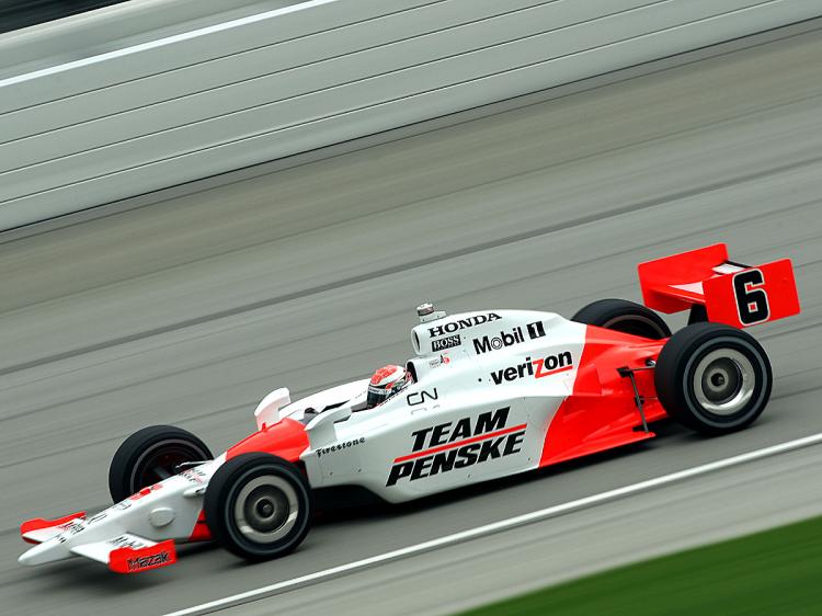 Ryan Briscoe qualifying for the IRL IndyCar Series PEAK Antifreeze & Motor Oil Indy 300 on August 28, 2009 at the Chicagoland Speedway. (Donald Miralle/Getty Images)