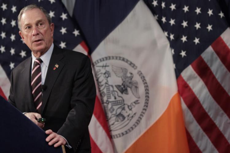 DECISION MAKER: New York City Mayor Michael Bloomberg delivers the fiscal year 2012 budget, at City Hall on Thursday.  (Mary Altaffer-Pool/Getty Images)