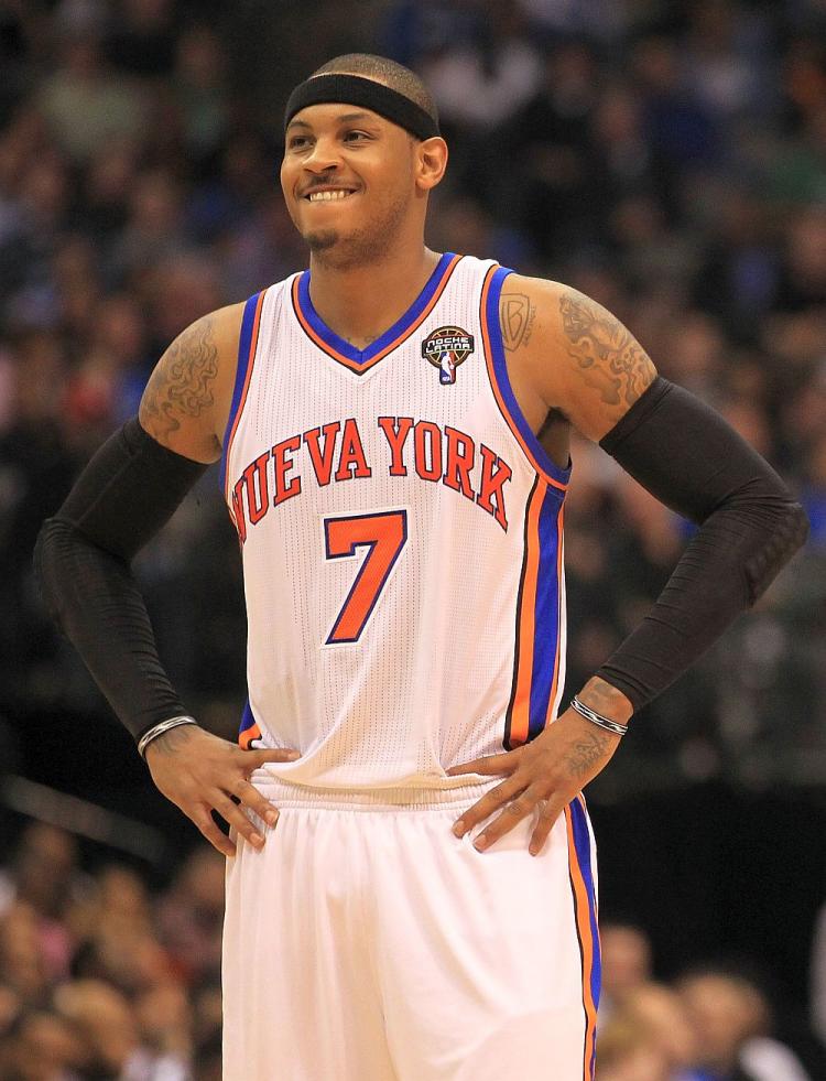 LUCKY 7: Carmelo Anthony was New York's go-to man against the Orlando Magic on Monday. (Ronald Martinez/Getty Images)