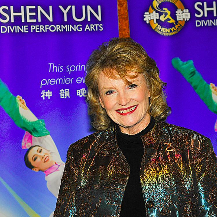 Karolyn Grimes attended the Shen Yun Performing Arts show, which opened at Seattle's Paramount Theatre on Friday night. (Alex Li/The Epoch Times)