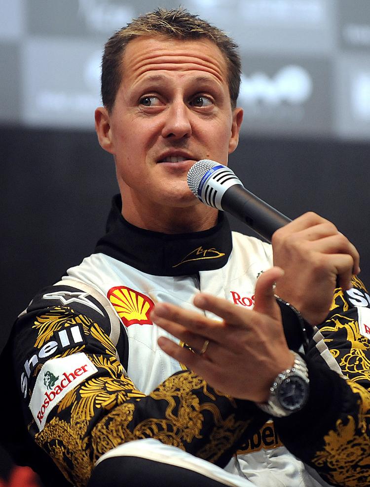 Seven-time World Driving Champion Michael Schumacher will for drive the new Mercedes Formula One team in 2010. (Frederic J. Brown)