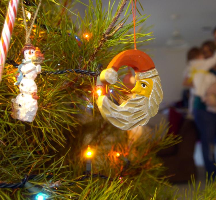 Christmas decorations and an happy tree like this used to greet the author every year during her childhood in Romania. (Stephen Morton/Getty Images)