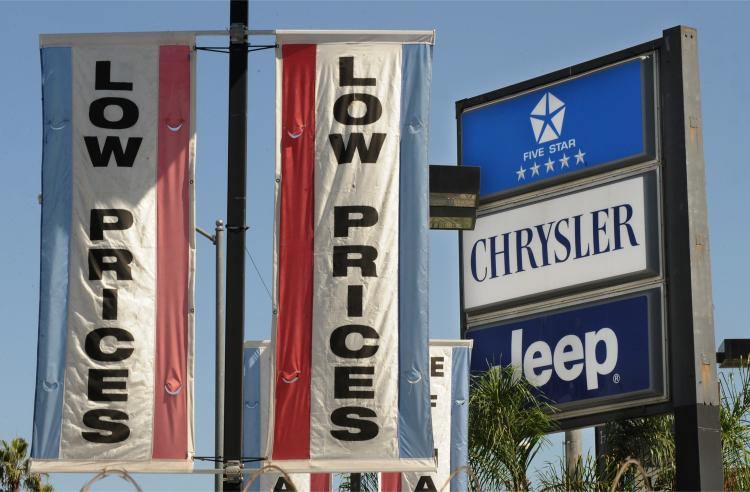 Chrysler, one of the Big Three automakers, announced that it would revive 50 of its terminated dealerships.(Mark Ralston/AFP/Getty Images)