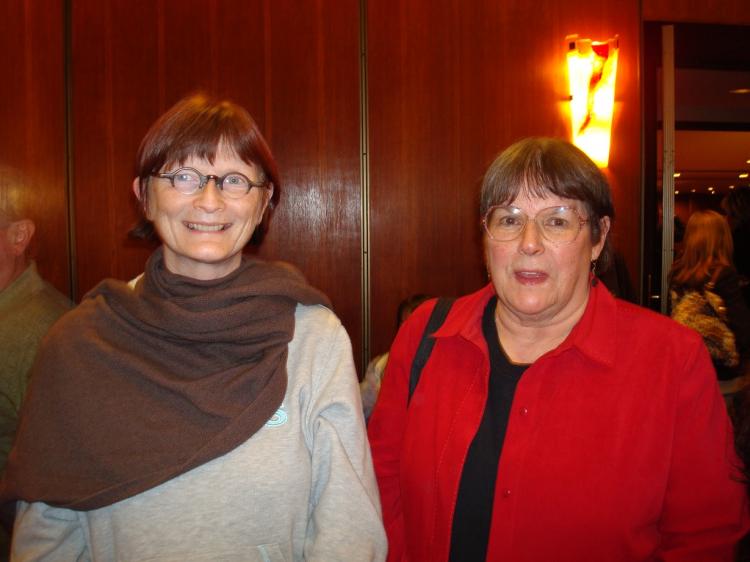 Ms. Collins (L) and her good friend Barbara (R) were very moved by the performance.  ((Abraham K. Thompson/The Epoch Times))