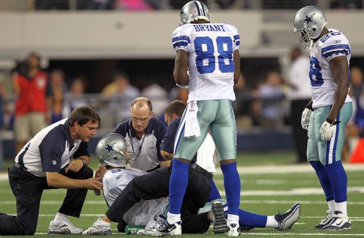 With quarterback Tony Romo on the sidelines, the Cowboys season is a write-off. (Ronald Martinez/Getty Images)