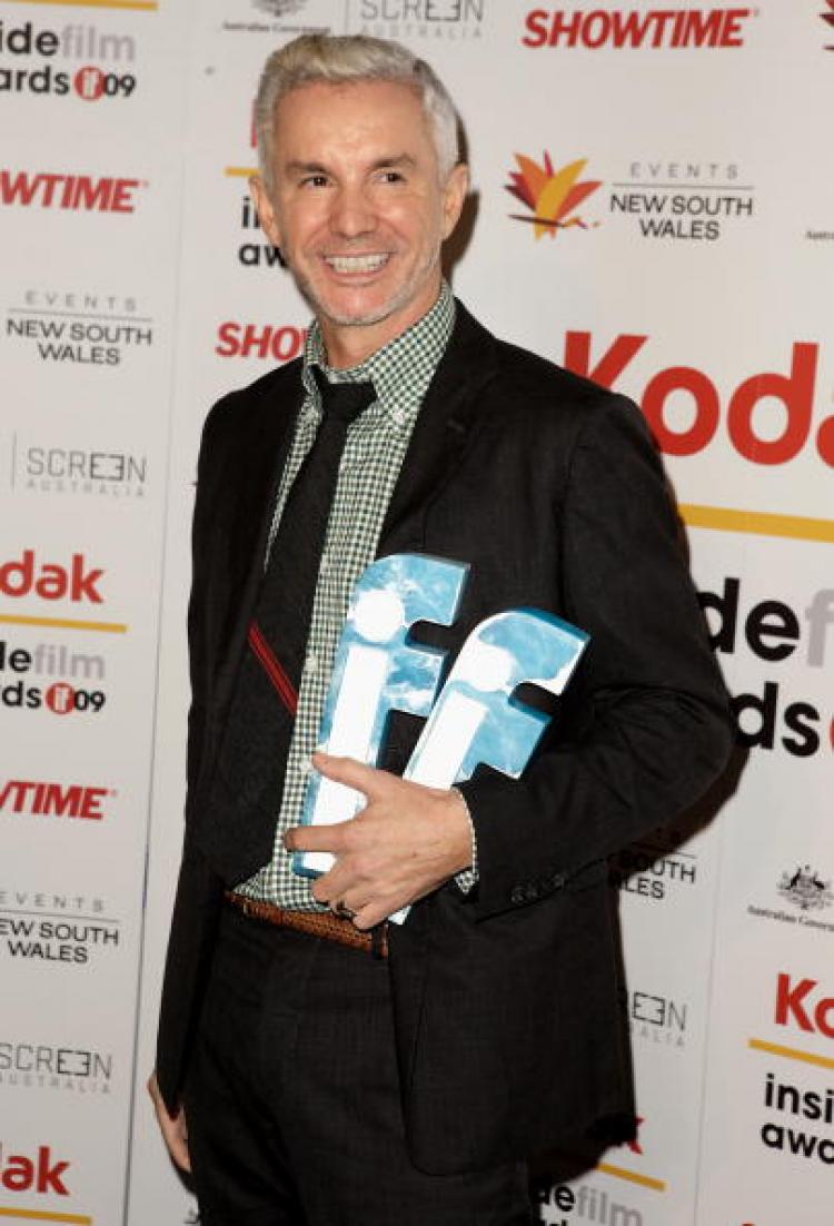Director Baz Luhrmann poses with the award for Box Office Achievement for the film 'Australia' and the Living Legend Award.  (Brendon Thorne/Getty Images)