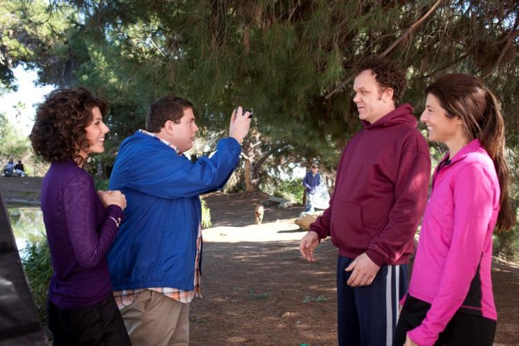 PASSIVE AGGRESSIVE?: (L-R) Marisa Tomei, Jonah Hill, John C. Reilly, and Catherine Keener in the suprisingly touching 'Cyrus.' (Chuck Zlotnick/Fox Searchlight)