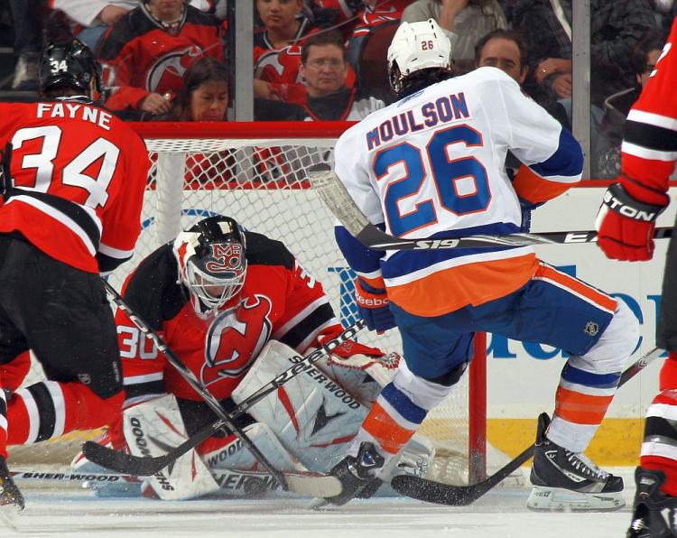 UNLIKELY SCORING PUNCH: New Jersey Devils defenseman Henrik Tallinder helped New Jersey limit Tampa Bay's scoring chances on Wednesday night and scored one himself. (Paul Bereswill/Getty Images)