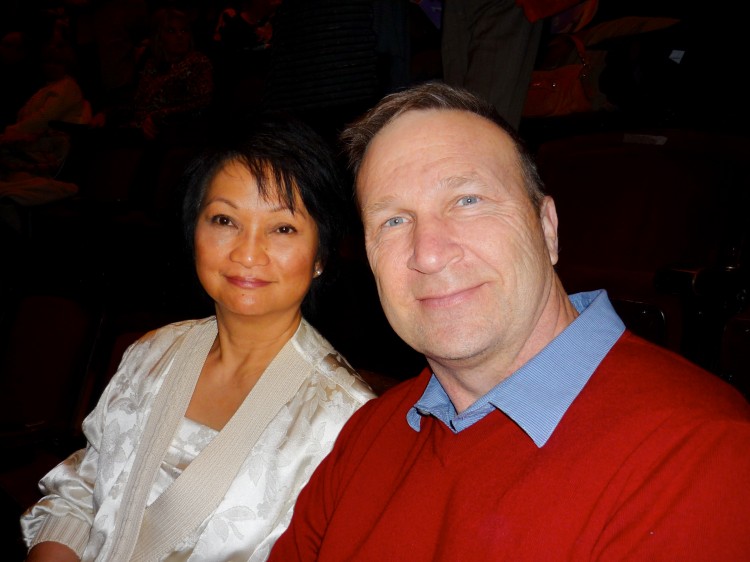 Ruby and her husband, Sgt. Mark Moss, attend Shen Yun